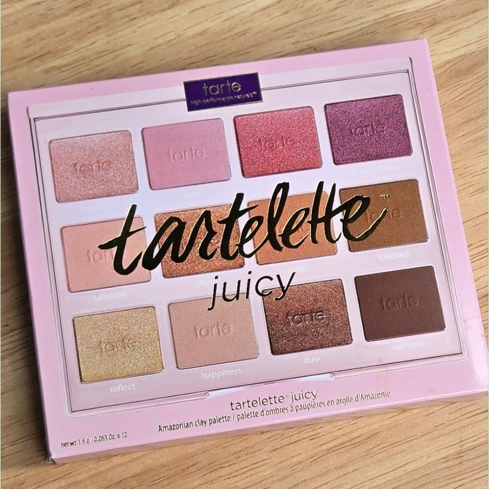 TARTE Tartelette Juicy Amazonian Clay Palette 12 Eye Shadow Matte Pearl Metallic